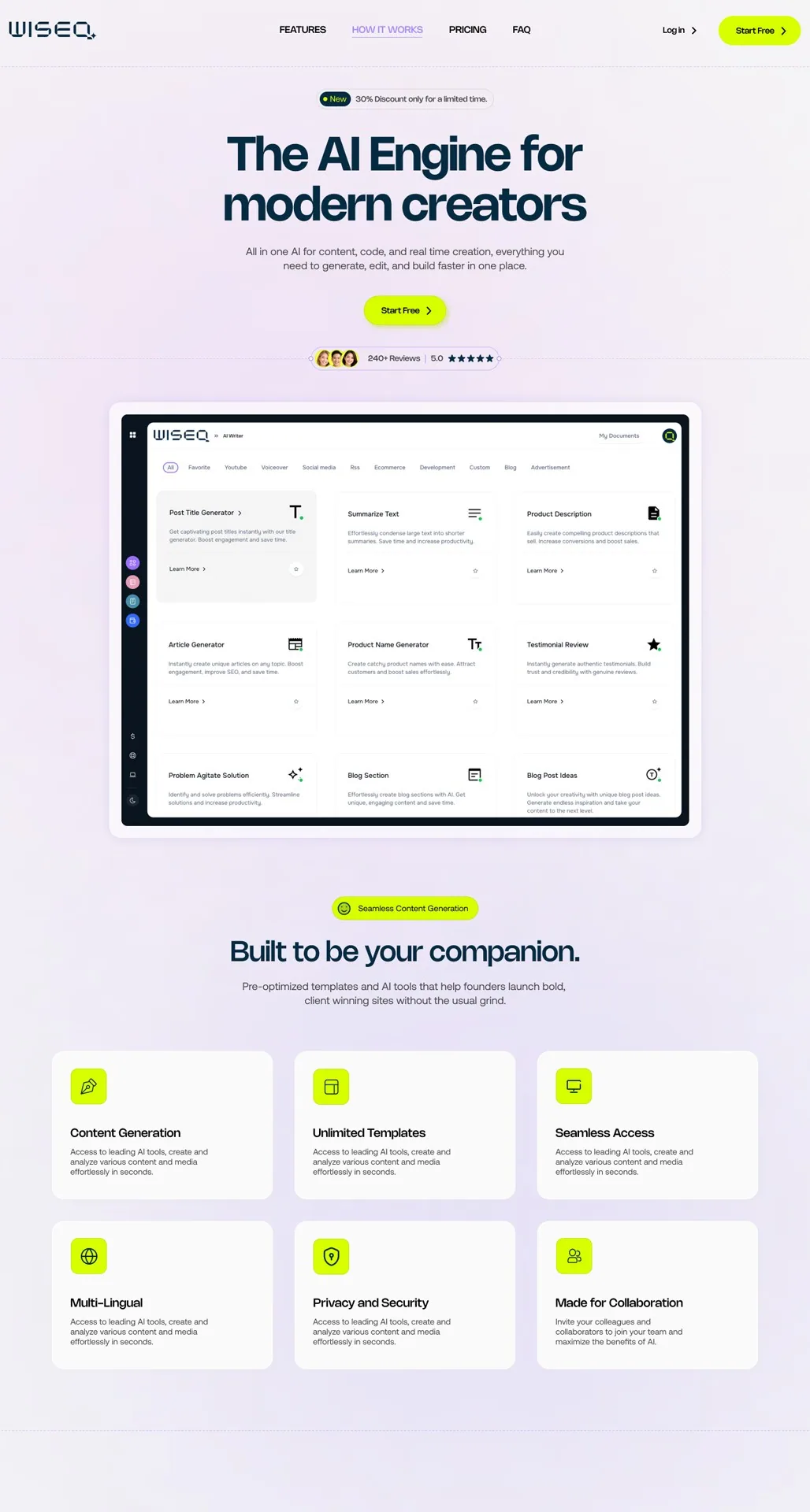 WISEQ AI screen 1