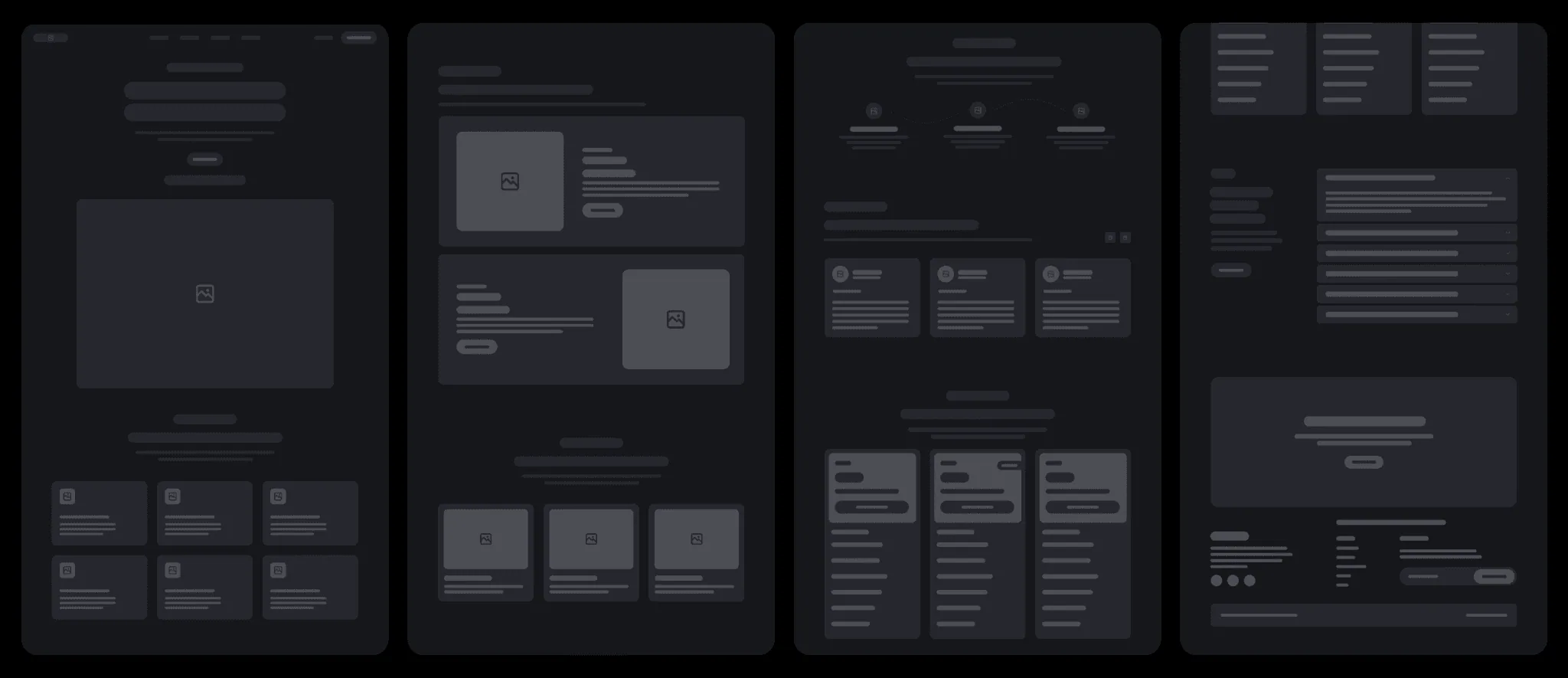 WISEQ AI — low-fidelity wireframes